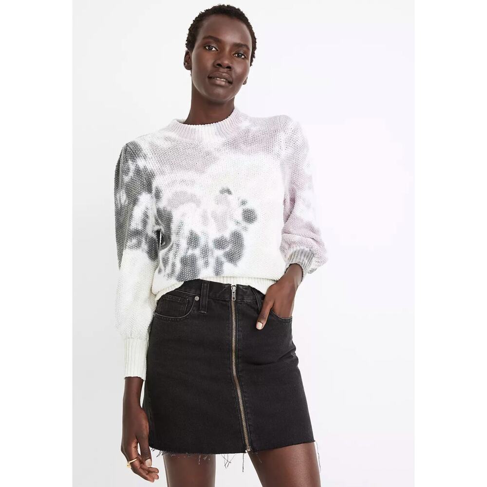 Madewell Rigid Denim A-Line Mini Skirt in Black Size 25